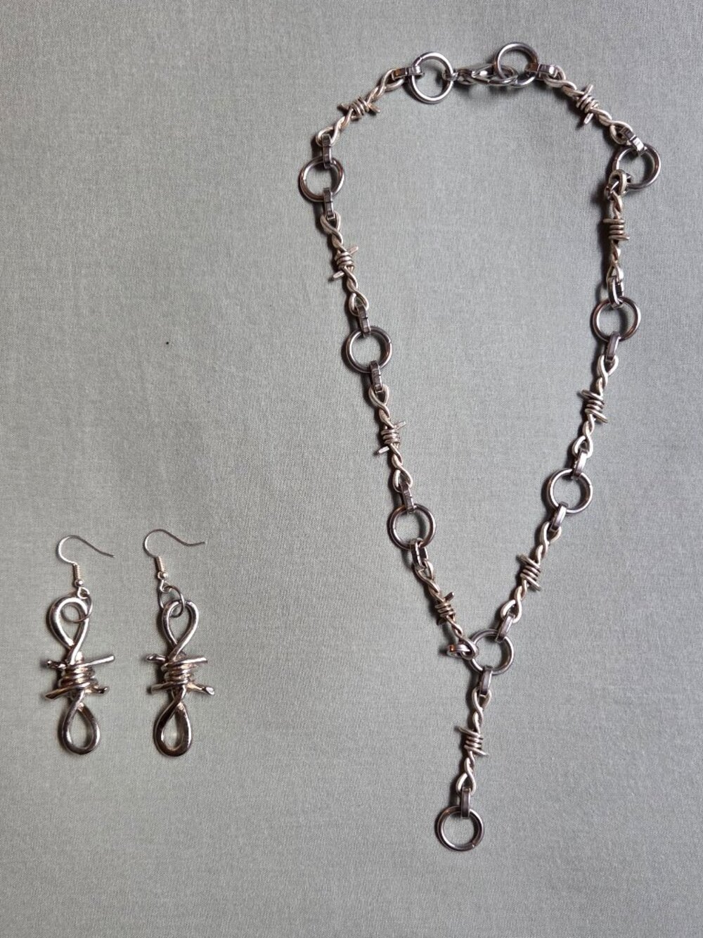 Barb Wire Love Choker and Earring set